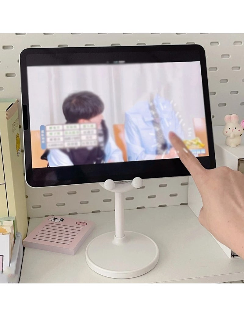 AROAQ Cute Bunny Phone Holder, Durable Desktop Cell Phone Holder Stand, Anti Slip Adjustable Mobile Tablet Holder, Portable Phone Stand Compatible With All Mobile Phones And Tablets, (White) - Image 4