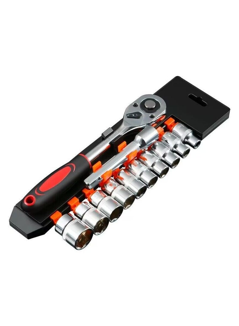 general Wrench Set Socket Wrench 12-Piece Multi-Function Tool Quick Car Repair Kit - Image 1