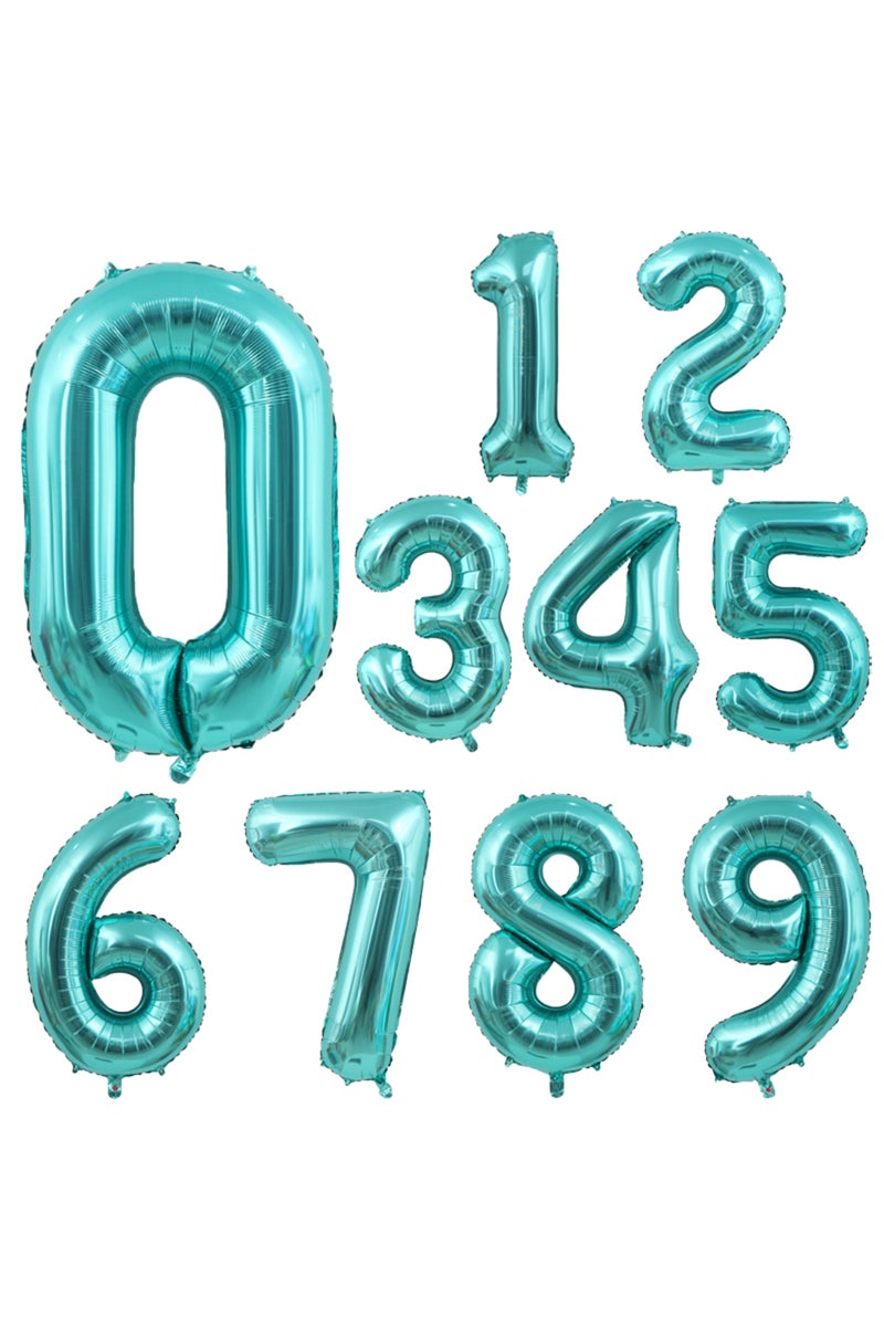 1 40inch Tiffany blue 40Inch Big Foil Helium Number Balloon 0-9 Happy Birthday Wedding Party Decorat