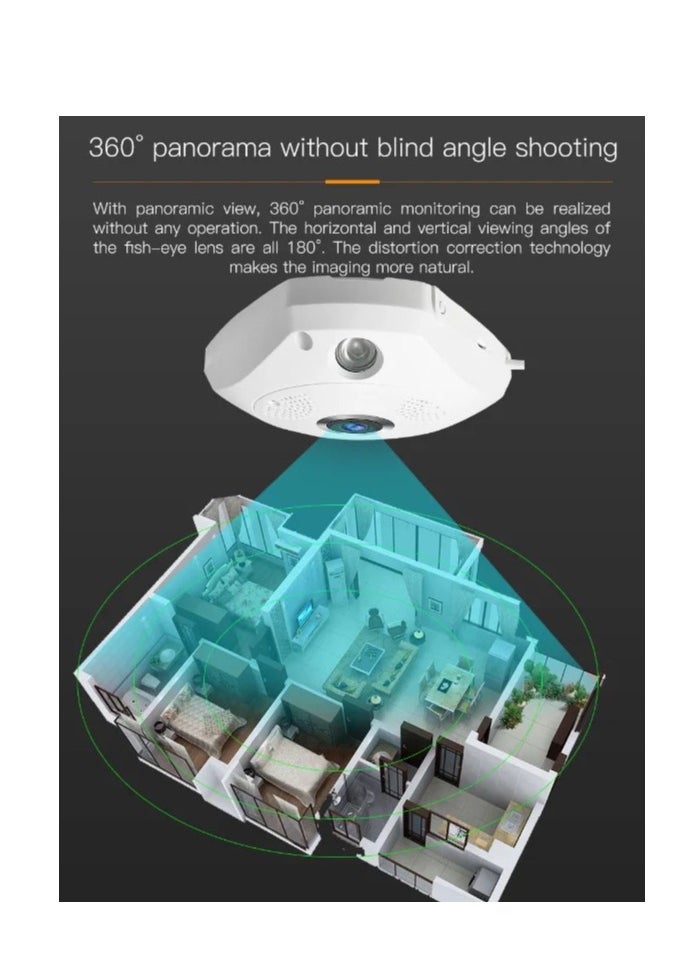 VR Panoramic Triangle High-Definition Panoramic Camera CCTV Camera With 360 °Panoramic Monitoring Without Blind Spots Security Camera Home Camera Ceiling or Walls HD 1080P Night Vision Motion Detector & Two-Way Audio for Front-Door Home Business - pzsku/Z8B62FA7EAC44752E3BE6Z/45/_/1728464645/0f6948f7-145f-43b8-8db1-aabf0d6c5a9a