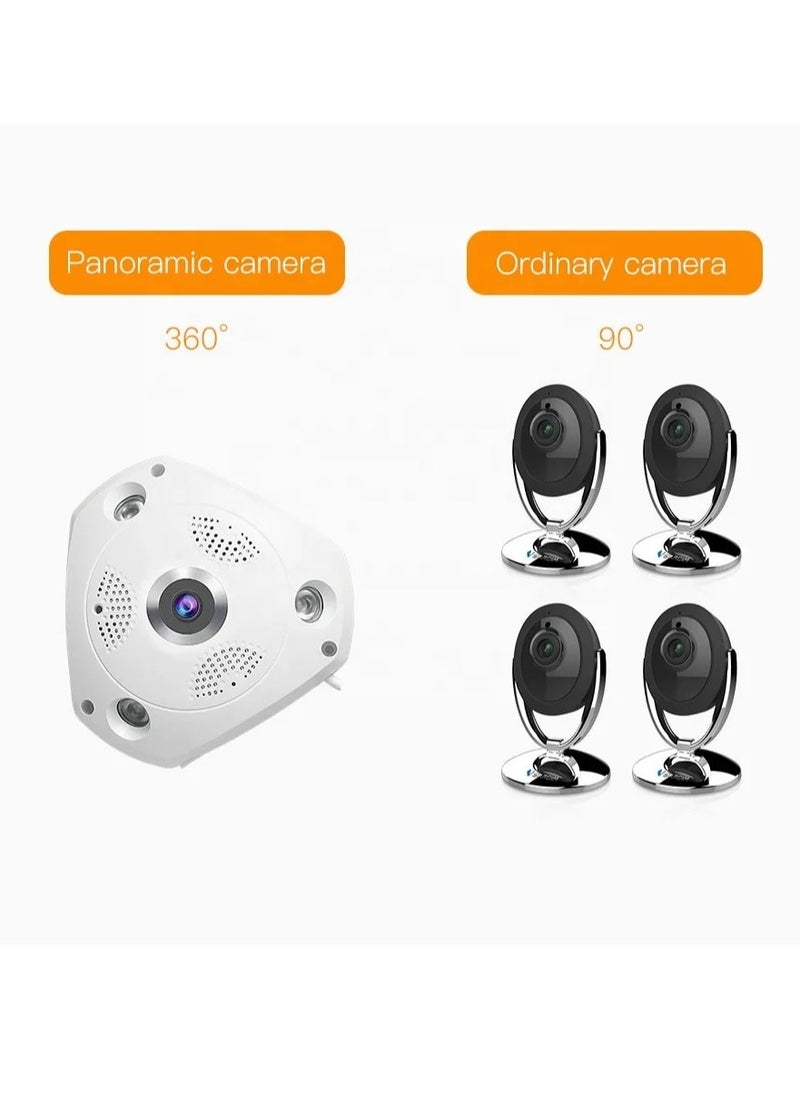 VR Panoramic Triangle High-Definition Panoramic Camera CCTV Camera With 360 °Panoramic Monitoring Without Blind Spots Security Camera Home Camera Ceiling or Walls HD 1080P Night Vision Motion Detector & Two-Way Audio for Front-Door Home Business - pzsku/Z8B62FA7EAC44752E3BE6Z/45/_/1728464676/22c9ecae-f27d-4ad2-8d3c-ddf07fc03d06