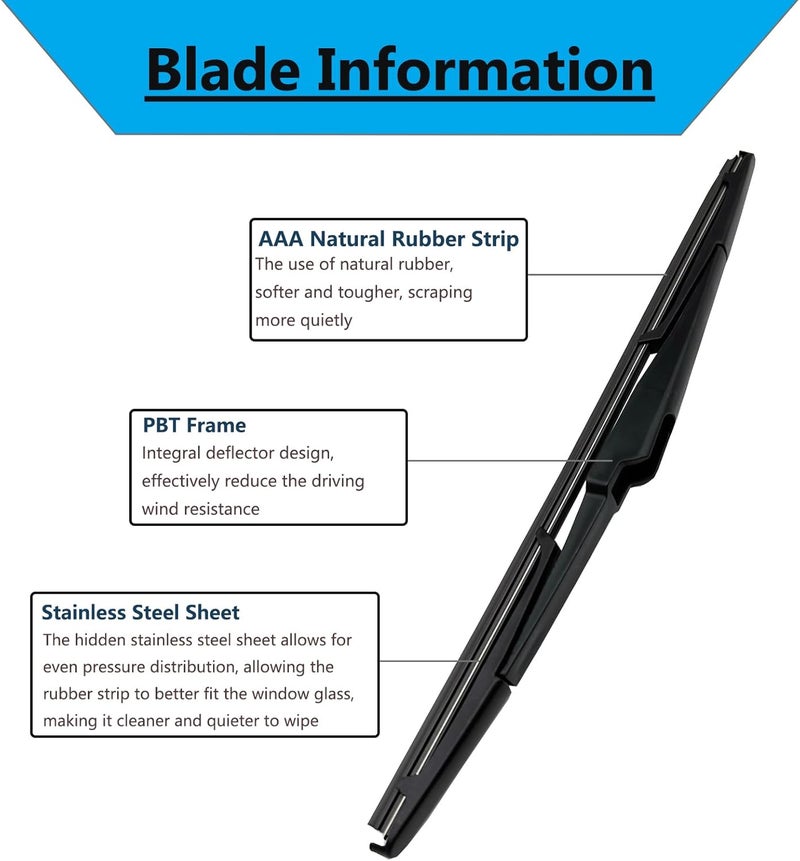 DAZOM 13" Rear Wiper Blade for Hyundai Santa Fe - Image 4