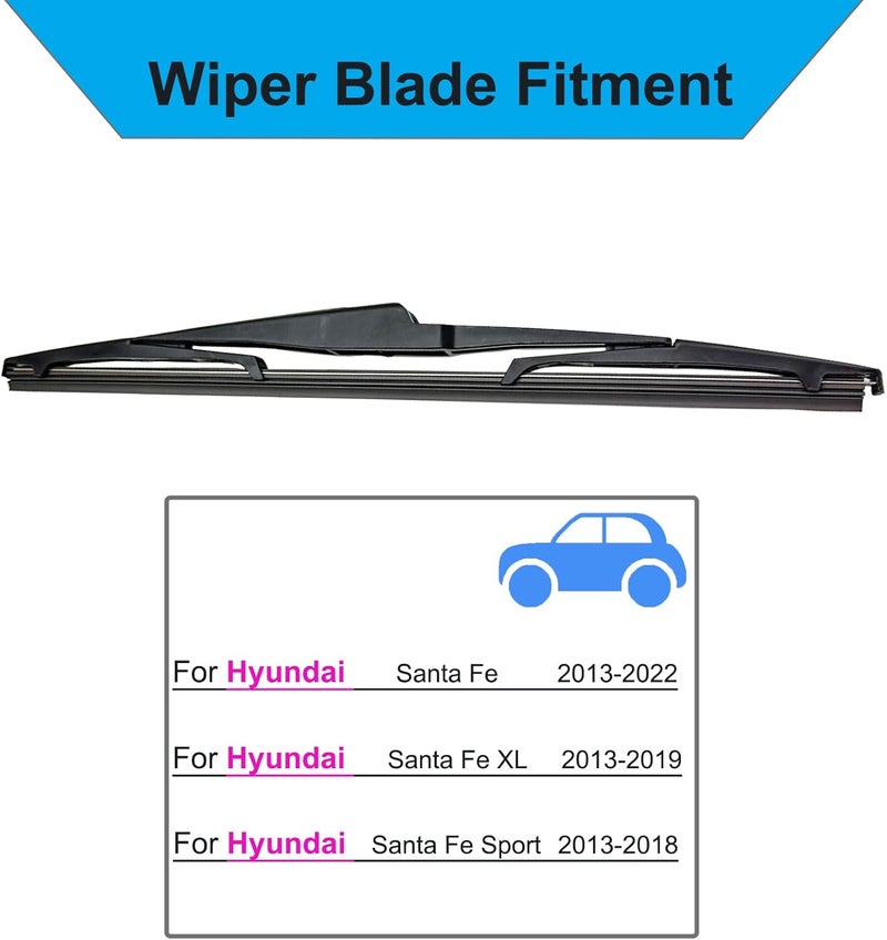 DAZOM 13" Rear Wiper Blade for Hyundai Santa Fe - Image 3