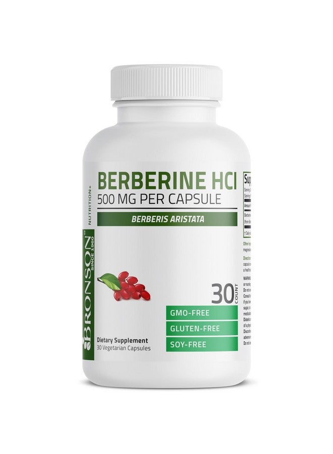 Bronson Berberine As Berberine HCI Berberis Aristata 500mg Per Vegetarian Capsule Non-GMO, 30 Vegetarian Capsules - Image 5
