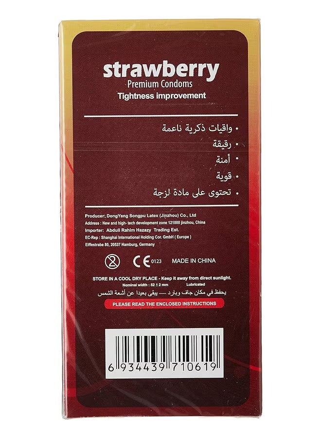 Strawberry Premium Condom 12 Count - Image 3