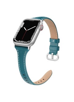 SWEES Leather Band Compatible for Apple Watch 38mm 40mm 41mm, Slim Thin Dressy Elegant Genuine Leather Strap Compatible for iWatch Series 8, 7, 6, 5, 4, 3, 2, 1, SE, Sport & Edition Women  - Image 1