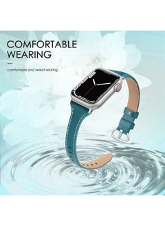 SWEES Leather Band Compatible for Apple Watch 38mm 40mm 41mm, Slim Thin Dressy Elegant Genuine Leather Strap Compatible for iWatch Series 8, 7, 6, 5, 4, 3, 2, 1, SE, Sport & Edition Women  - Image 5
