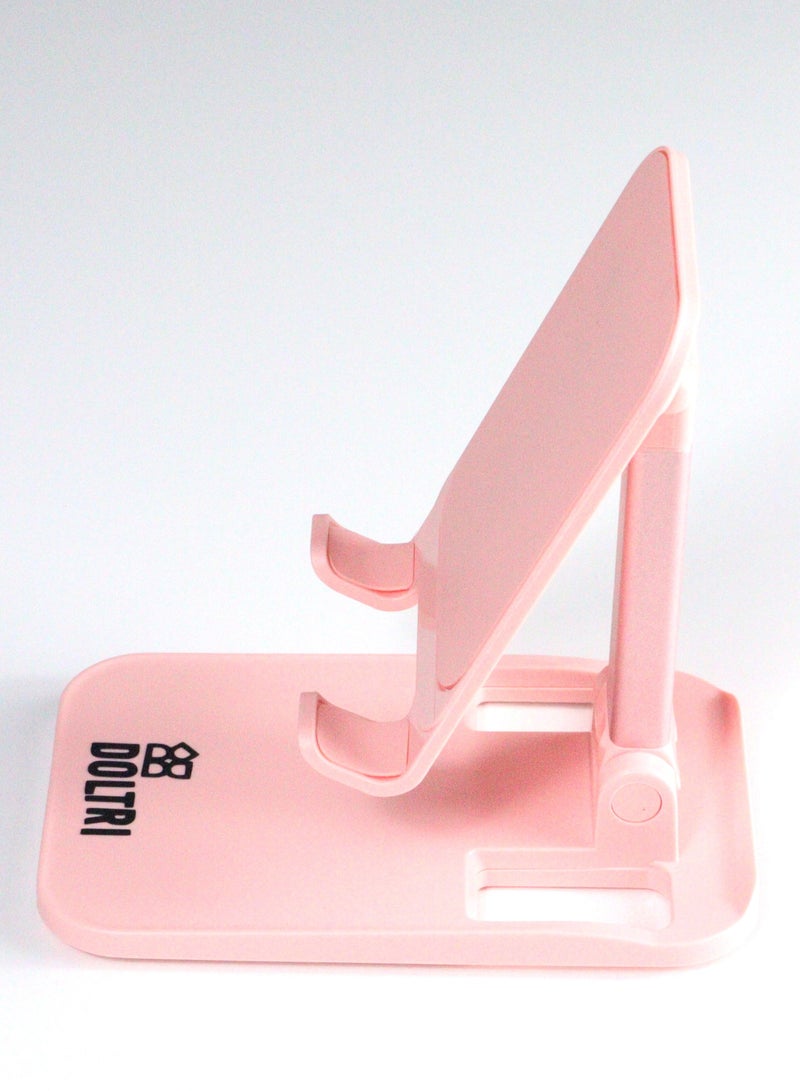 دولتري حامل الهاتف والكمبيوتر اللوحي القابل للطي (وردي) - Image 3