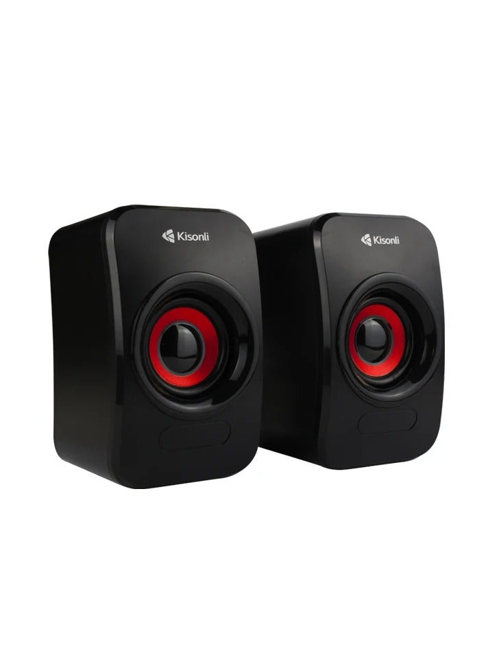 Kisonli KS-07 USB Stereo Speaker – Compact Design & Reliable Performance - Image 1