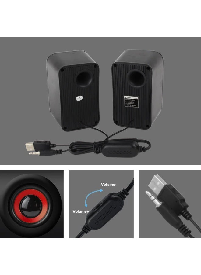 Kisonli KS-07 USB Stereo Speaker – Compact Design & Reliable Performance - Image 2