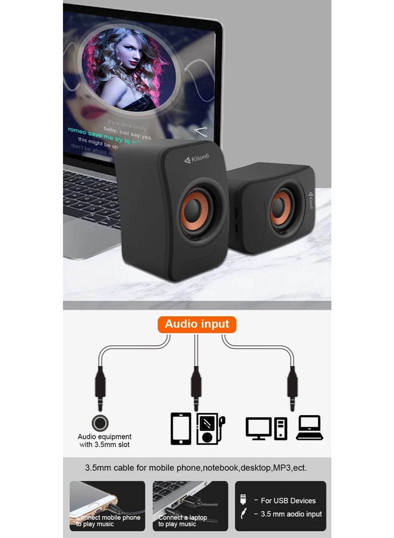 Kisonli KS-07 USB Stereo Speaker – Compact Design & Reliable Performance - Image 5