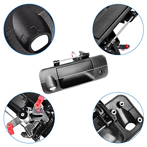 FAERSI Tailgate Handle Liftgate Latch Handle with Rear Camera Hole Replacements for 2007-2013 Toyota Tundra | Replaces# 69090-0C051, 690900C051, 81214 - Image 5