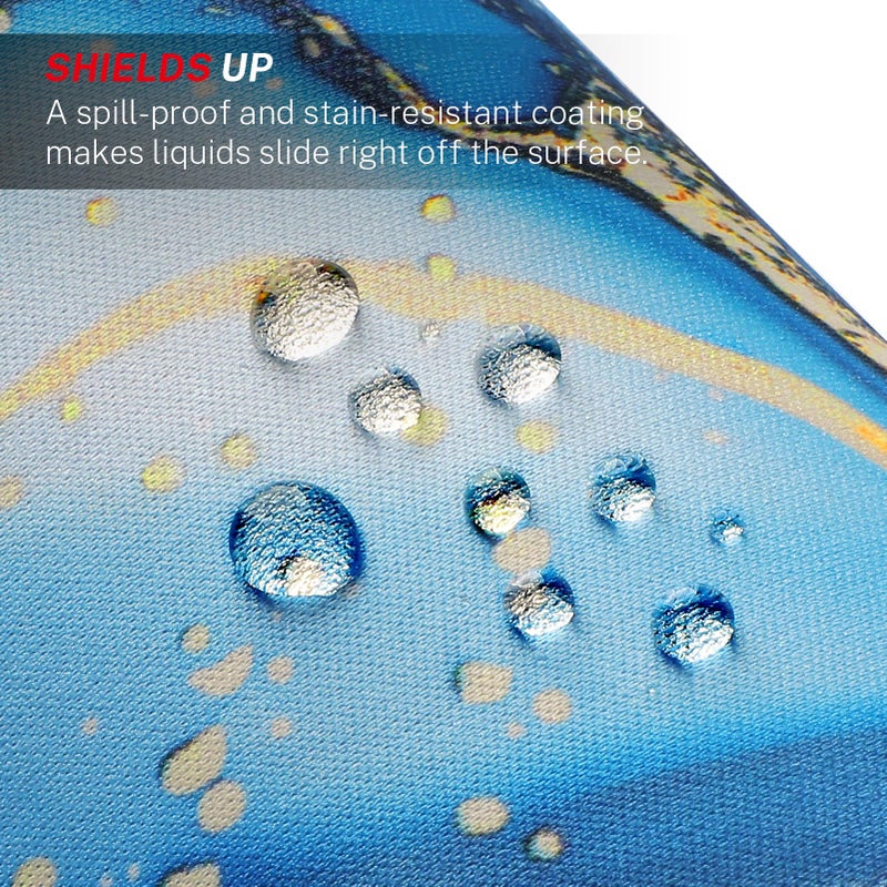 MROCO Mouse Pad [30% Larger] with Anti-Fray Stitched Edges, Premium-Textured Waterproof Surface, Non-Slip Rubber Base, Computer & Gaming Mouse Mat for Laptop, Office & Home, 8.5 x 11 in, Blue Marble - Image 5
