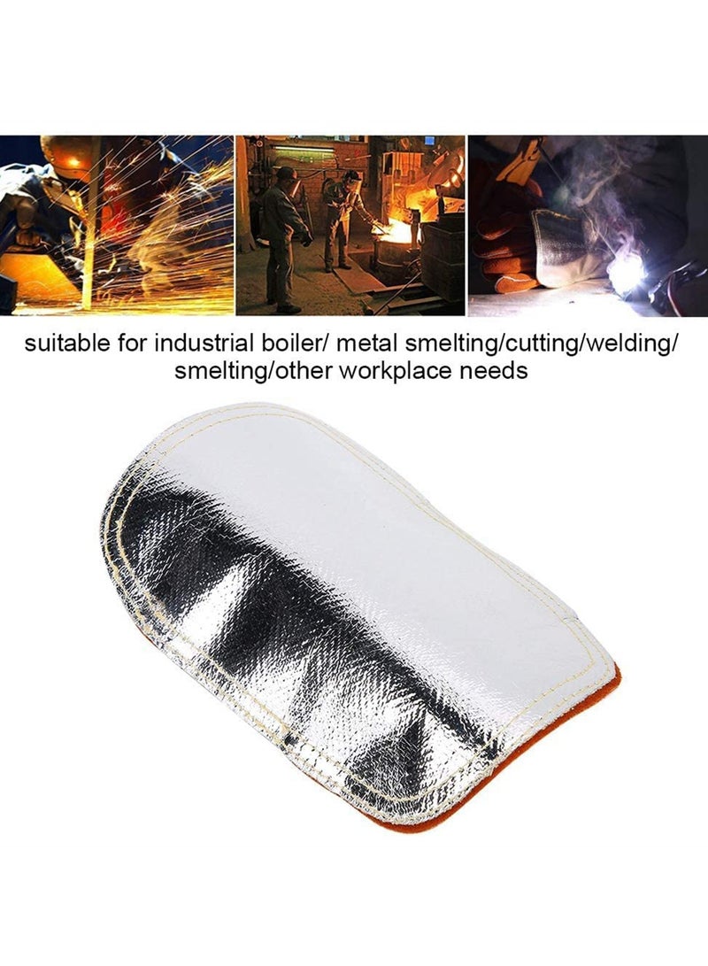 SYOSI Welding Gloves and Pad Aluminized Heat Resistant Glove Pad Fireproof Gloves Pad High Temperature Hand Guard Shield for Enhanced Hand Protection  - Image 5