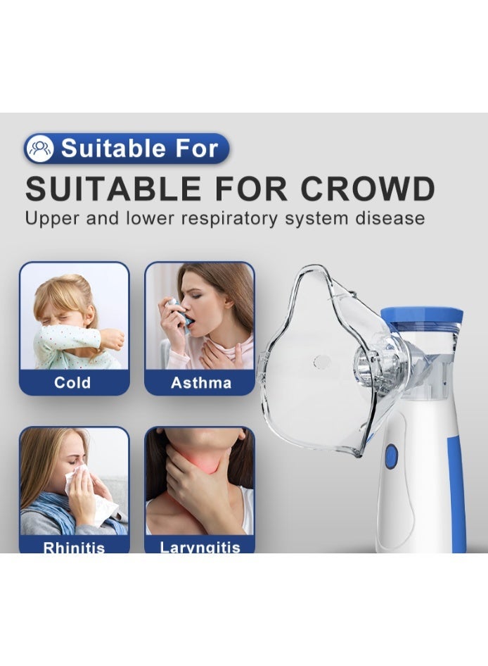 OSALIA Portable Mesh Nebulizer Machine for Adults & Kids – Handheld Silent Inhaler with Mask & Mouthpiece, USB Rechargeable Ultrasonic Nebulizer for Asthma, Cough & Respiratory Relief - Image 3
