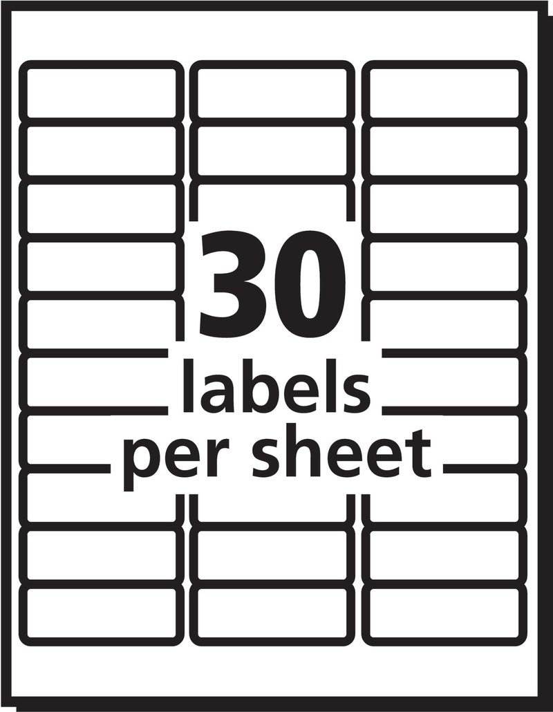 PRES-a-ply Laser Address Labels, 1 x 2.625 Inches, White, Box of 7500 (30606) - Image 3