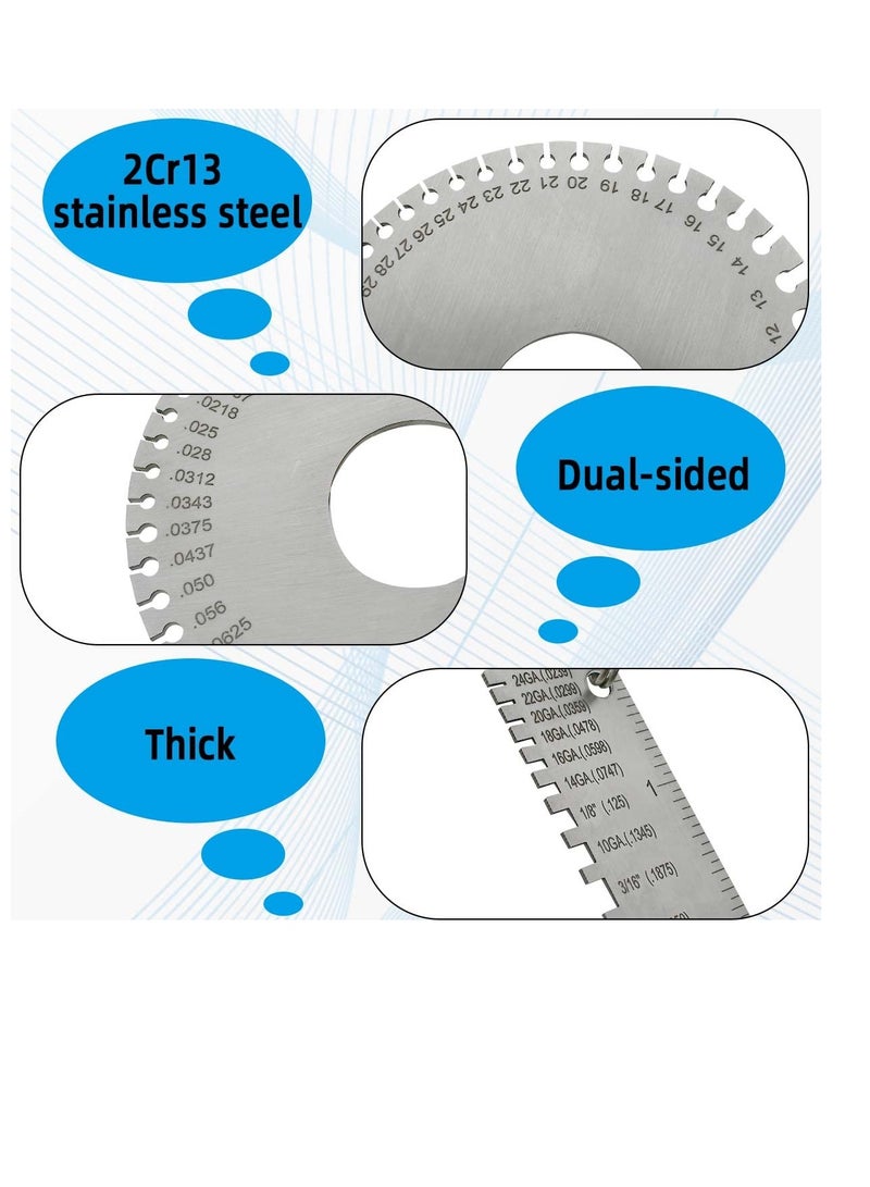 صفائح معدنية من أسلاك الفولاذ المقاوم للصدأ، مقياس لحام الأسلاك القياسي، صفائح كابلات مستديرة من الفولاذ المقاوم للصدأ، مقياس سمك معدني قياسي، مقياس سمك الأسلاك للاستخدام المنزلي، البناء، الديكور - Image 2