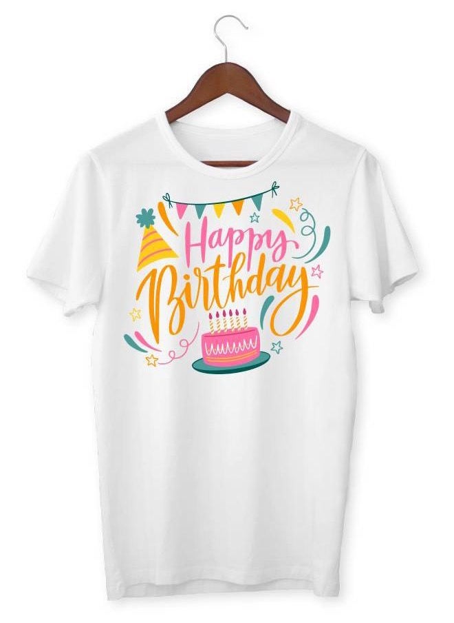 Generic - Men’s Soft T Shirt Printed Happy Birthday - Image 1