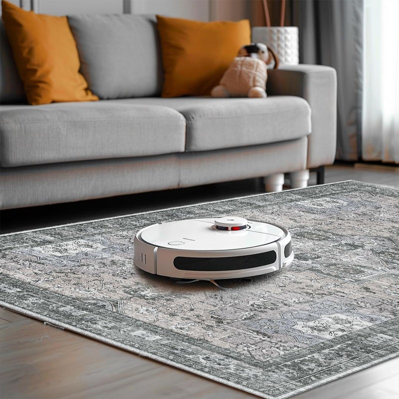 Muddy MatÂ® Blue Bell 2x3 Washable Area Rugs for Living Room, Bedroom & Dining Room â€“ Modern Soft Low Pile Non Slip Carpet â€“ Pet Friendly Waterproof Foldable Rugs for Home - Image 2