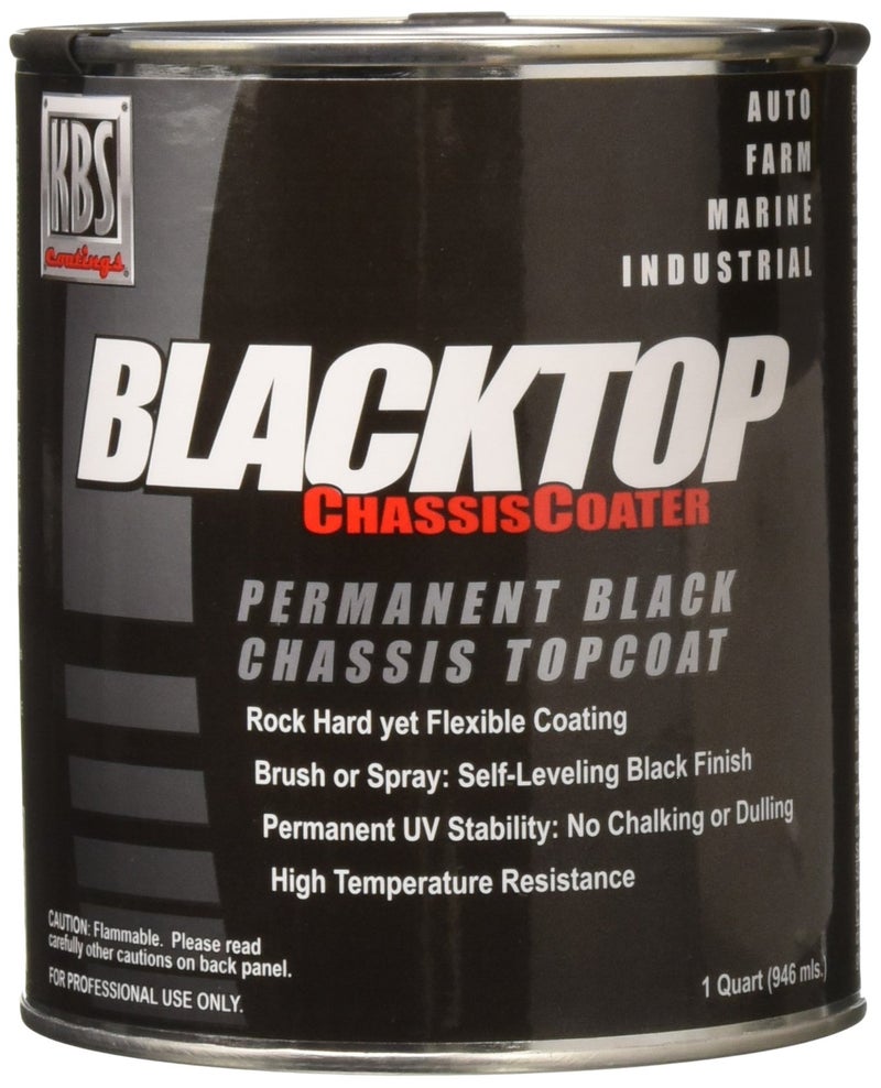 KBS Coatings 8402 OEM Satin Black BlackTop Chassis Paint - 1 Quart - Image 1