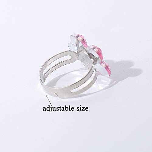 SOTOGO 100 Pieces Little Girl Rings Jewelry Rings Girl Pretend Play Ring and Dress up Ring, Little Girls Gift - Image 4