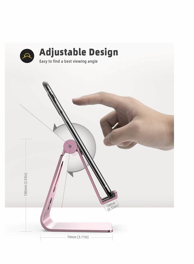 Y&D Adjustable Cell Phone Stand - Desk Holder, Cradle, Dock, Mobile Smartphone Stand, Compatible for iPhone 13 12 Pro Xs Max XR X 8 7 6 Plus SE Charging Desktop - Image 2