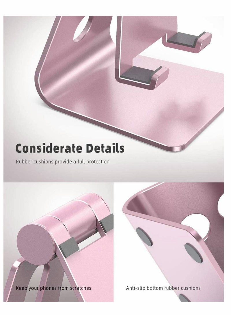 Y&D Adjustable Cell Phone Stand - Desk Holder, Cradle, Dock, Mobile Smartphone Stand, Compatible for iPhone 13 12 Pro Xs Max XR X 8 7 6 Plus SE Charging Desktop - Image 3