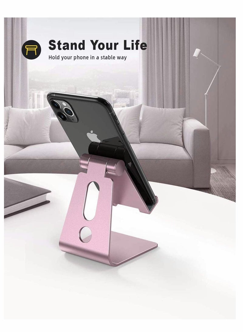 Y&D Adjustable Cell Phone Stand - Desk Holder, Cradle, Dock, Mobile Smartphone Stand, Compatible for iPhone 13 12 Pro Xs Max XR X 8 7 6 Plus SE Charging Desktop - Image 4