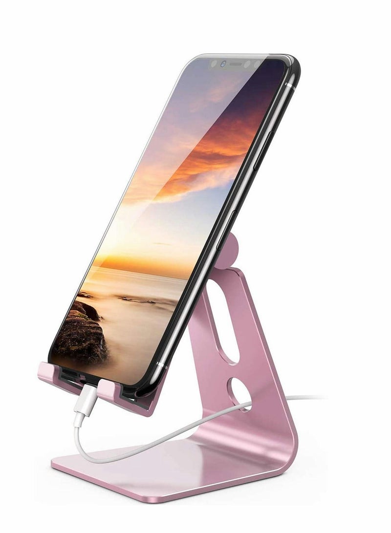 Y&D Adjustable Cell Phone Stand - Desk Holder, Cradle, Dock, Mobile Smartphone Stand, Compatible for iPhone 13 12 Pro Xs Max XR X 8 7 6 Plus SE Charging Desktop - Image 1