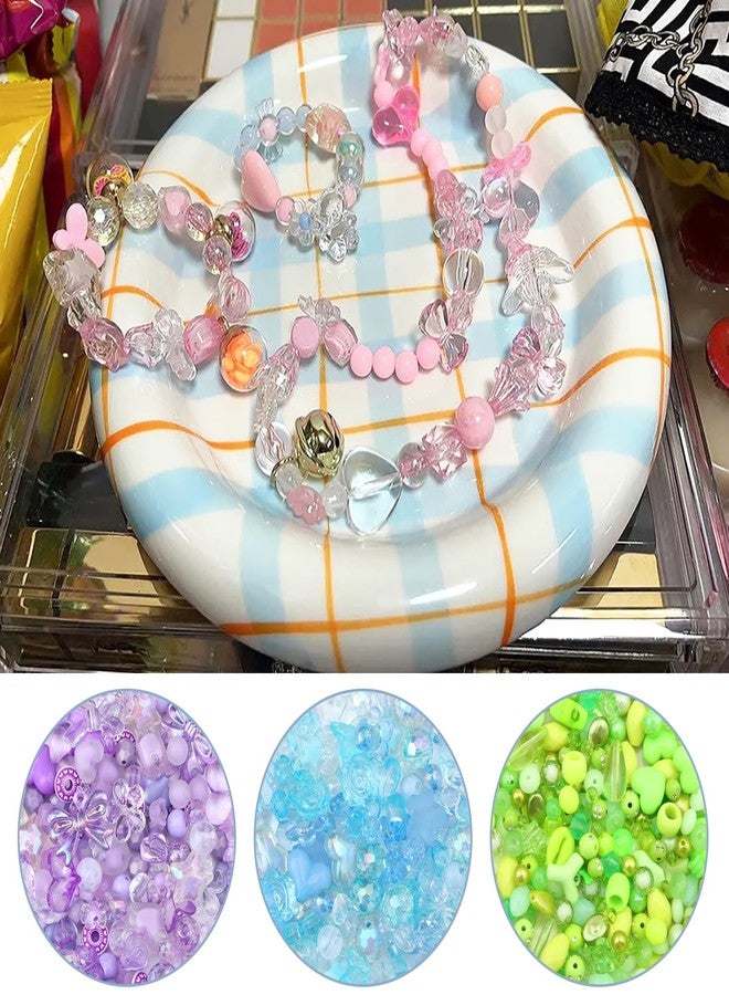 MaehSab 270-300 Pcs Cute Assorted Acrylic Kawaii Beads for Jewelry Making - Bulk DIY Bracelets, Necklaces, Phone Lanyard Chains - Image 5