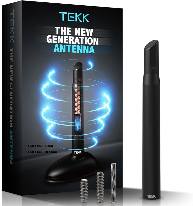 Tekk Short Antenna for Ford F150, F250, F350, F450, F550, and Bronco (2021-2023) - 4.8 Inches for Optimized FM/AM Reception - Image 1
