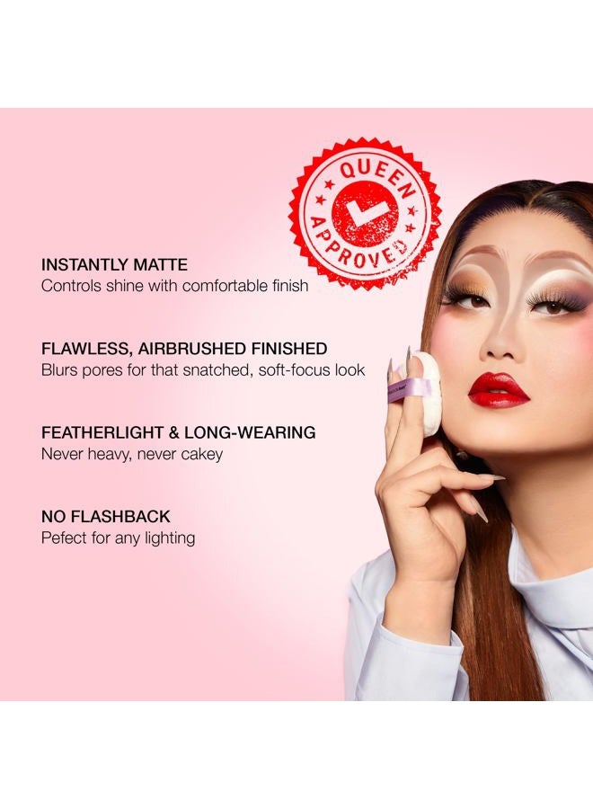 Kimchi Chic مجموعة كيم تشي شيك باف باف باس وبودرة إعداد المكياج، بودرة وجه فضفاضة فائقة النعومة، مكياج وجه طبيعي ناعم لدرجة لون البشرة غير المتساوية، 01 إيفاندر - Image 4