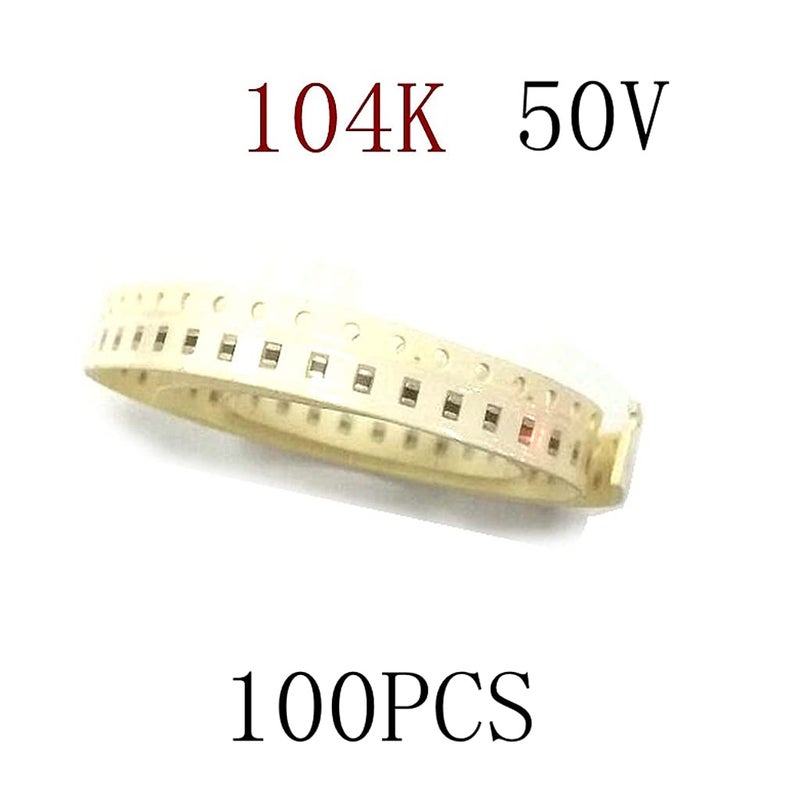 klarako 100pcs SMD 0805 Ceramic Chip Capacitors klarako0.1UF 100NF Value 50V X7R 104K - Image 5