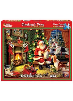 WHITE MOUNTAIN Puzzles Checking It Twice 1000 Piece Jigsaw Puzzle  - Image 3