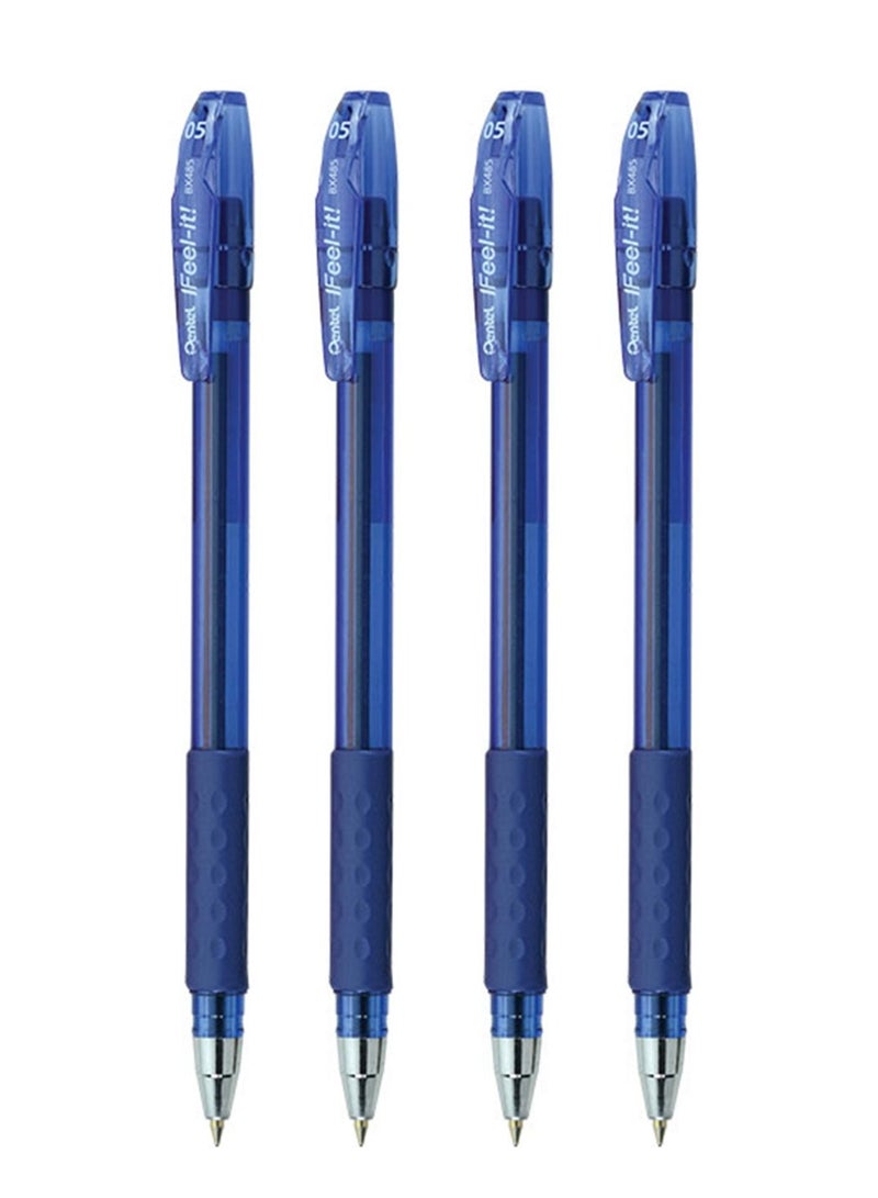 Pentel قلم حبر جاف 4 قطع Ifeel-It بقطر 0.5 مم حبر أزرق - Image 1