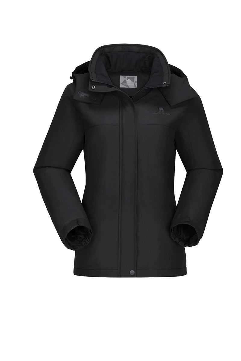 CAMEL CROWN Womens Ski Jacket Thicken Winter Snow Coat Warm Fleece Mountain Waterproof Female Jacket Hooded Windbreaker