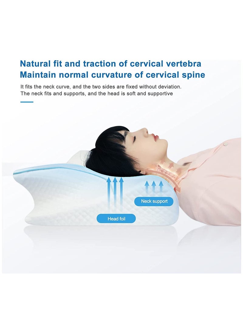 Arabest Cervical Memory Foam Pillow,Ergonomic Contour Pillow for Neck and Shoulder Pain Relief,Ergonomic Neck Pillow with Cooling Cover,Orthopedic Bed Support Pillow for Side,Back,Stomach Sleeper  - Image 5