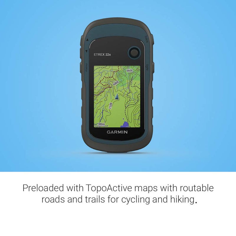 GARMIN جارمن 010-02256-00 eTrex 22x، جهاز تحديد المواقع اليدوي المتين، أسود/أزرق - Image 4