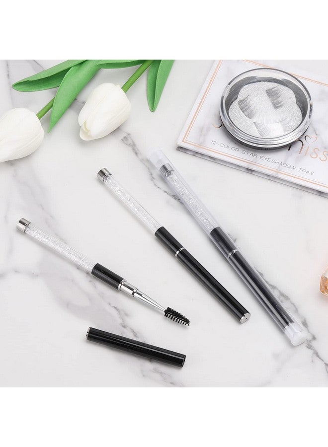 Tbestmax 3 Pcs Spoolies Mascara Wands Eyelash Brushes Eye Brow Brush Applicator With Cap For Travel Black - Image 5