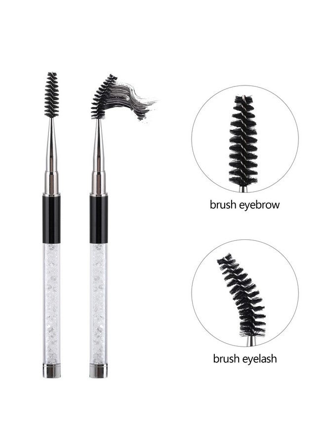 Tbestmax 3 Pcs Spoolies Mascara Wands Eyelash Brushes Eye Brow Brush Applicator With Cap For Travel Black - Image 3