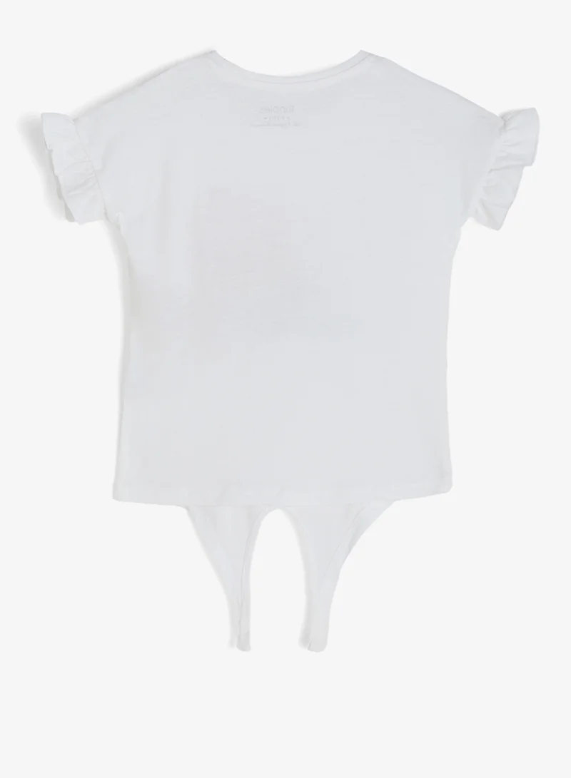Ripples Girls Embroidered & Graphic T-shirt