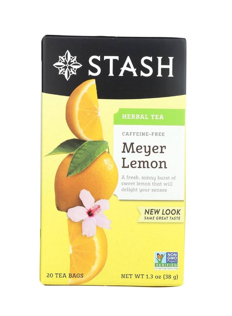 Stash Herbal Tea Caffeine Meyer Lemon 20 Tea Bags