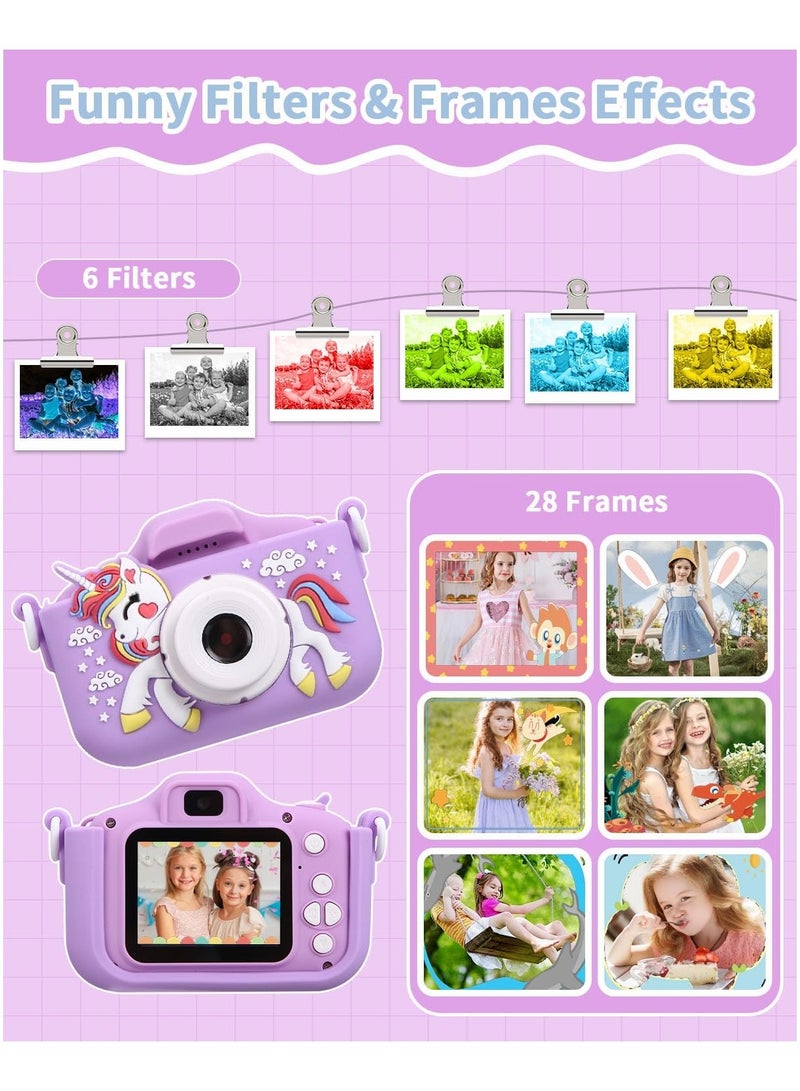 general Kids Camera for Girls, Kids Digital Camera with 32GB Card, 1080P HD Kids Video Camera for Kids Birthday Christmas Toy Gifts Selfie Childrens Camera for Toddler Age 3-14 Years Old - Image 3