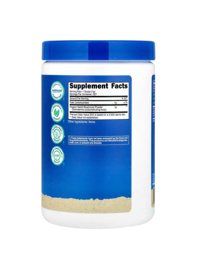 Nutricost, Organic Reishi Mushroom, Unflavored, 8.1 oz (227 g) - Image 2