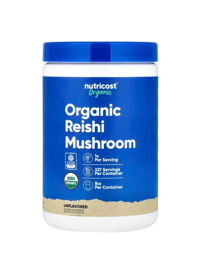 Nutricost, Organic Reishi Mushroom, Unflavored, 8.1 oz (227 g) - Image 1