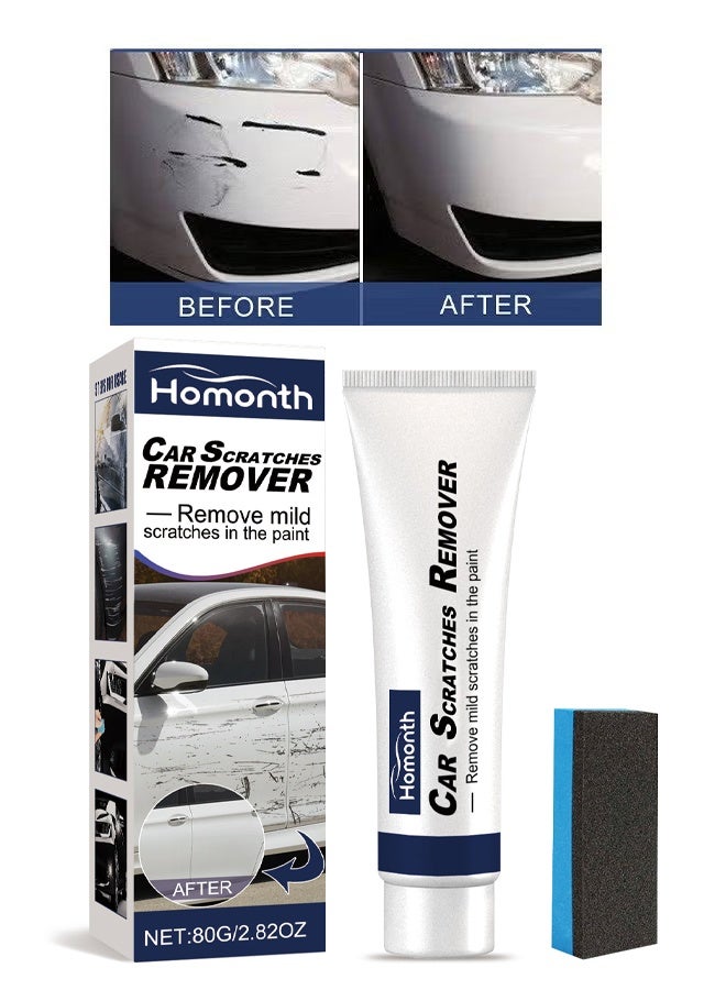 Homonth Car Scratch Remover, Car Body Compound, Scratch Removal Kit, Polishing Paste for Repairing Small Paint Scratches, Marks, Water Spots, Swirls, Blemishes 80G - Image 1