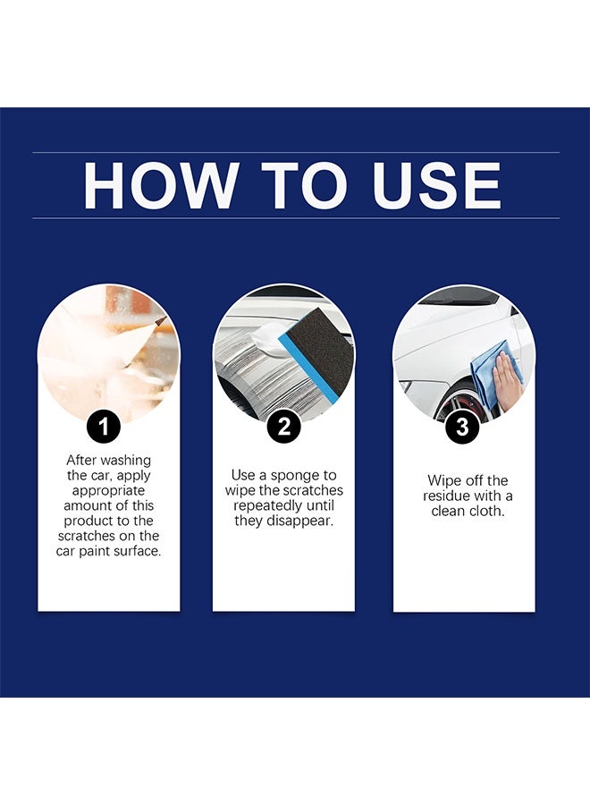 Homonth Car Scratch Remover, Car Body Compound, Scratch Removal Kit, Polishing Paste for Repairing Small Paint Scratches, Marks, Water Spots, Swirls, Blemishes 80G - Image 3