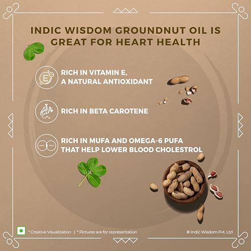 IndicWisdom Wood Pressed Groundnut Oil 1 Liter (Cold Pressed Groundnut Oil - Extracted on Wooden Churner) - Image 4