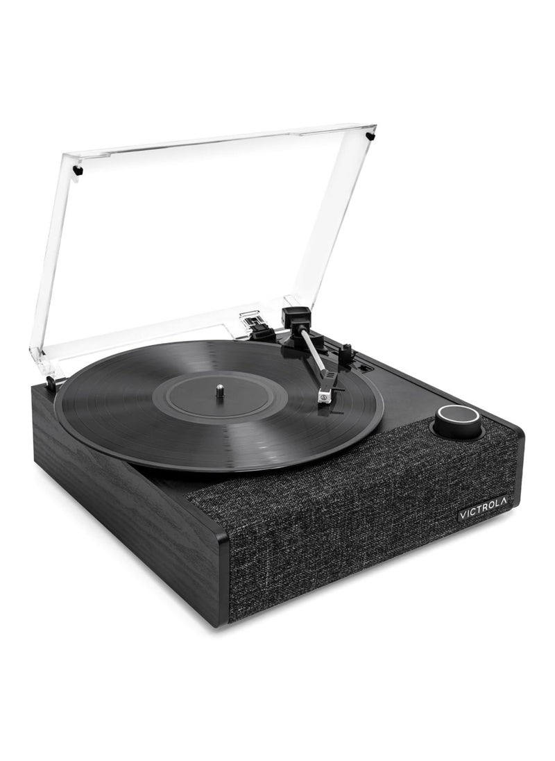 VICTROLA Victrola Eastwood II Record Player, Black Finish Turntable with Speakers, Bluetooth 5.1 and Vinyl Stream Technology, Vintage Style 3-Speed Vinyl Player, Audio Technica AT-3600LA Cartridge  - Image 1