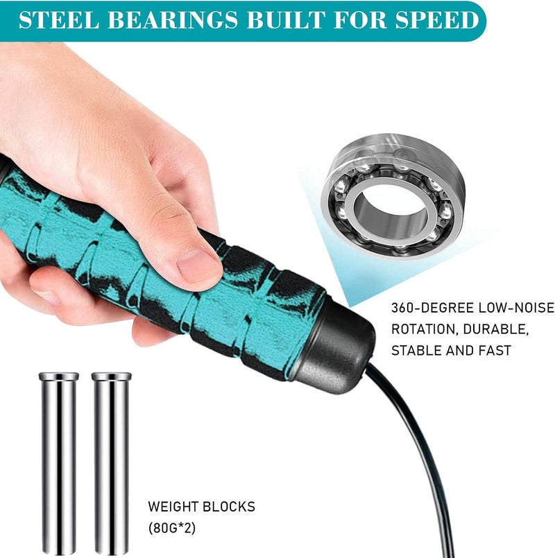 Redify Weighted Cordless Jump Rope for Fitness[Suitable for Different Ages and Levels] Ropeless Jump Rope for Boxing MMA WOD Training, BOD Rope Beachbody MBF,High Speed Rope Skipping for Narrow Space - Image 4